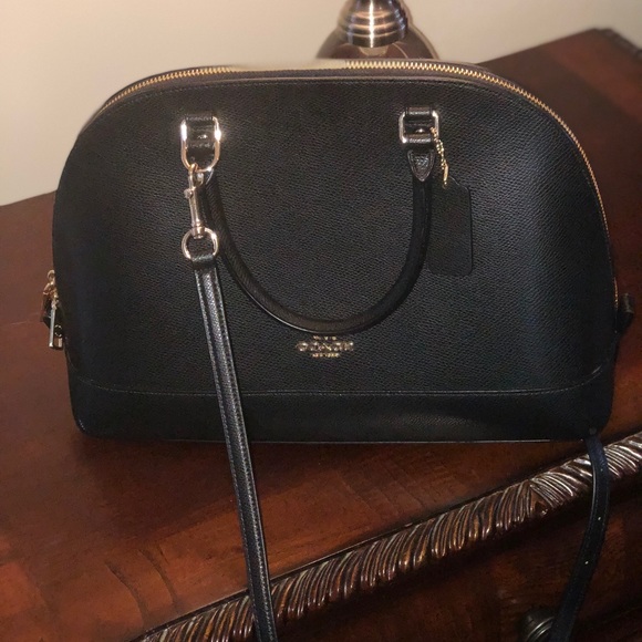 Coach Sierra in Crossgrain Black Leather Satchel - Picture 2 of 4